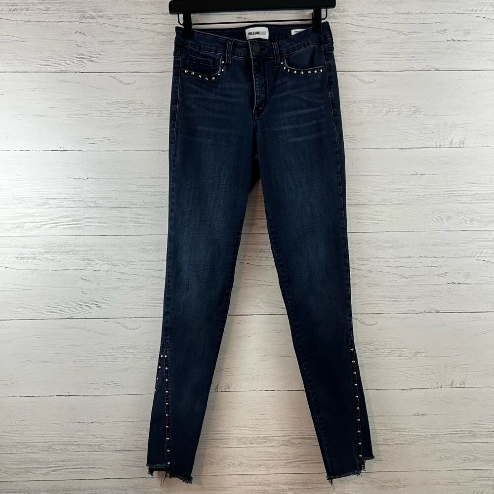 William Rast Dark Wash Studded Skinny Jeans Size 27